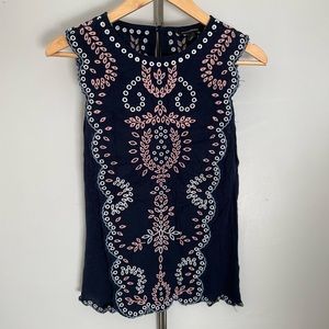 BANANA REPUBLIC embroidered top